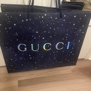 Large blue Gucci shopping bag
